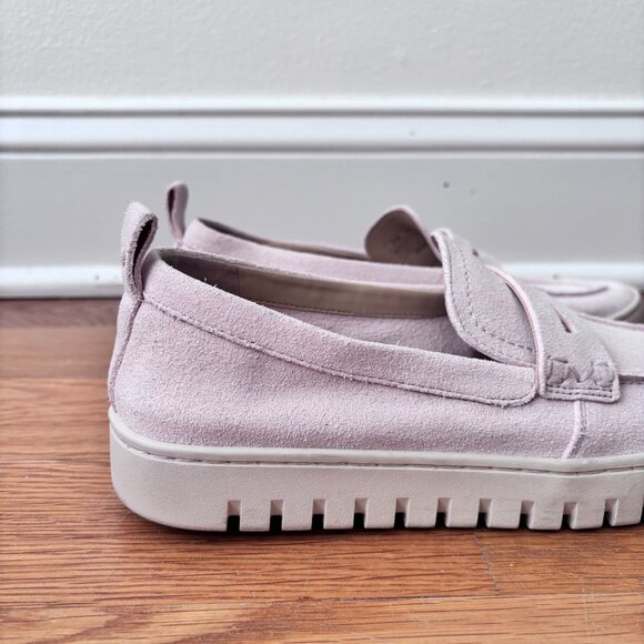 Vionic Uptown Hybrid Penny Loafer in Pink Suede - Picture 7 of 12
